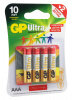 Батарея GP Ultra Alkaline 24AUGLNEW LR03 AAA (промо:Подари Жизнь!) (4шт)