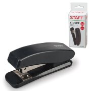 Степлер STAFF эконом, №24/6, до 20 л, пластиковый корпус, металлический механизм, черный, 224626
