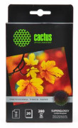 Фотобумага Cactus Prof CS-HGA628020 10x15/280г/м2/20л./белый высокоглянцевое для струйной печати
