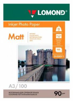 Бумага Lomond 0102011 A3/90г/м2/100л./белый матовое для струйной печати