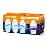 Комплект картриджей Аквафор B100-6 для кувшинов ресурс:300л (упак.:4шт)