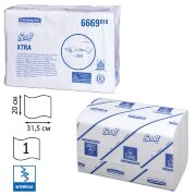 Полотенца бум.240шт, KIMBERLY-CLARK Scott, КОМПЛЕКТ 15шт, Xtra,бел,31,5х20 Interfold(дисп601533)6669