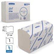 Полотенца бум.320шт, KIMBERLY-CLARK Scott, КОМПЛЕКТ 15шт, Xtra,бел,21х20, Interfold(дисп601533)6677