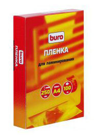 Пленка для ламинирования Buro 75мкм A4 (100шт) глянцевая 216x303мм BU-4LP75