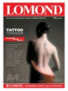 Термотрансфер Lomond Tattoo 2010440 A4/10л./прозрачный самоклей. для струйной печати втулка:50.8мм (2\)"