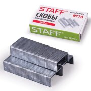 Скобы для степлера STAFF эконом №10 1000шт., РОССИЯ, 224797