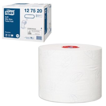 Бумага туалетная 90м, TORK (Система Т6) КОМПЛЕКТ 27шт, Premium, 2-сл, белая, 127520