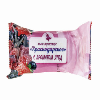 Мыло туалетное 90г КРАСНОДАРСКОЕ (Меридиан), "Ягодное", ш/к 90817