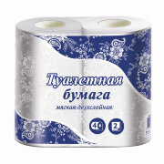 Бумага туалетная быт., спайка 4 шт., 2-х слойная, (4х15 м), белая, ш/к 99189